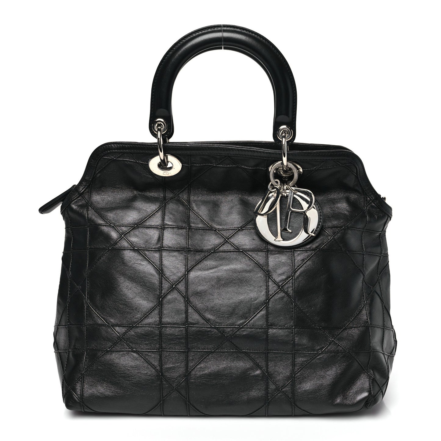 Lambskin Cannage Medium Granville Tote Black
