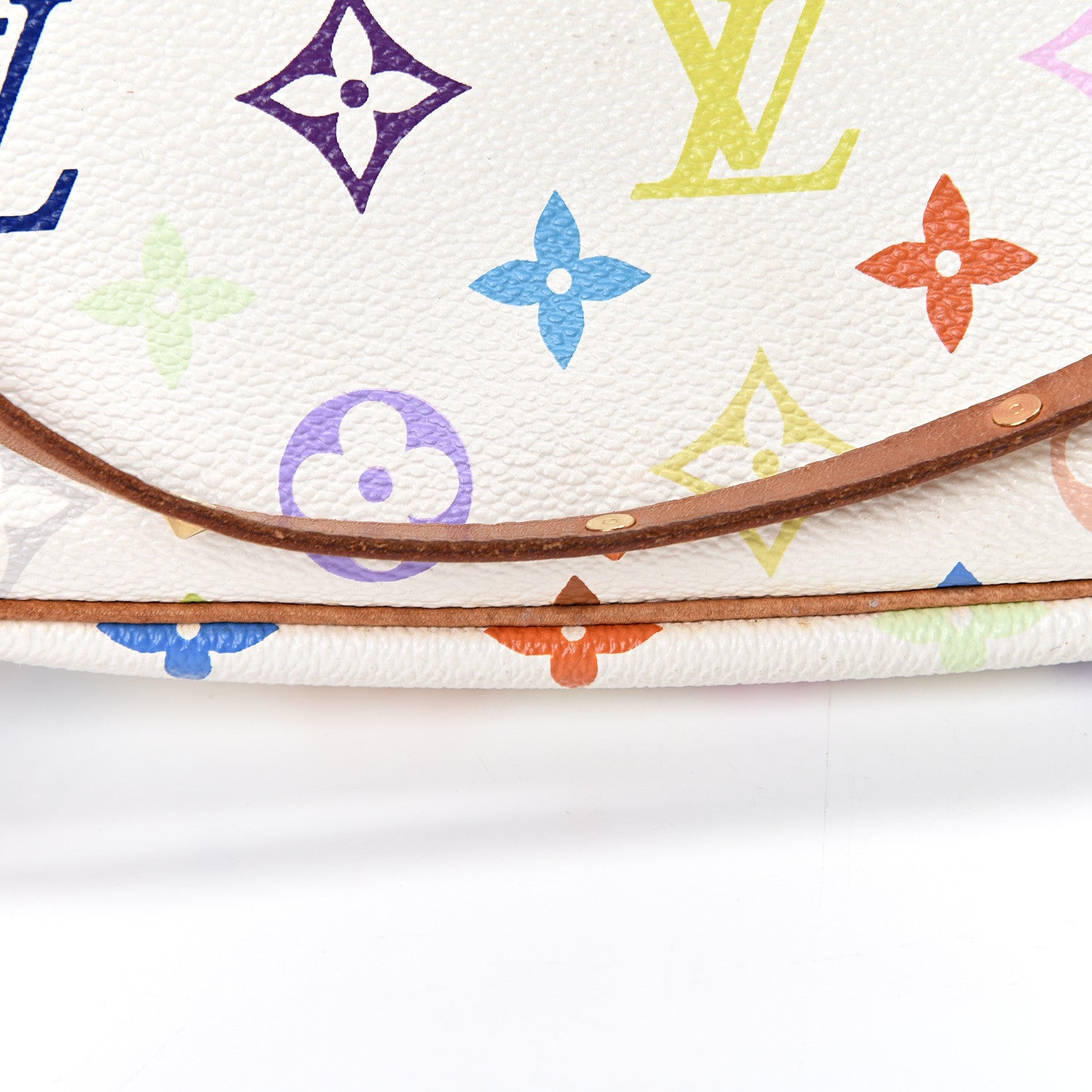 Louis Vuitton Monogram Multicolor Pochette Accessories White 13 of 14