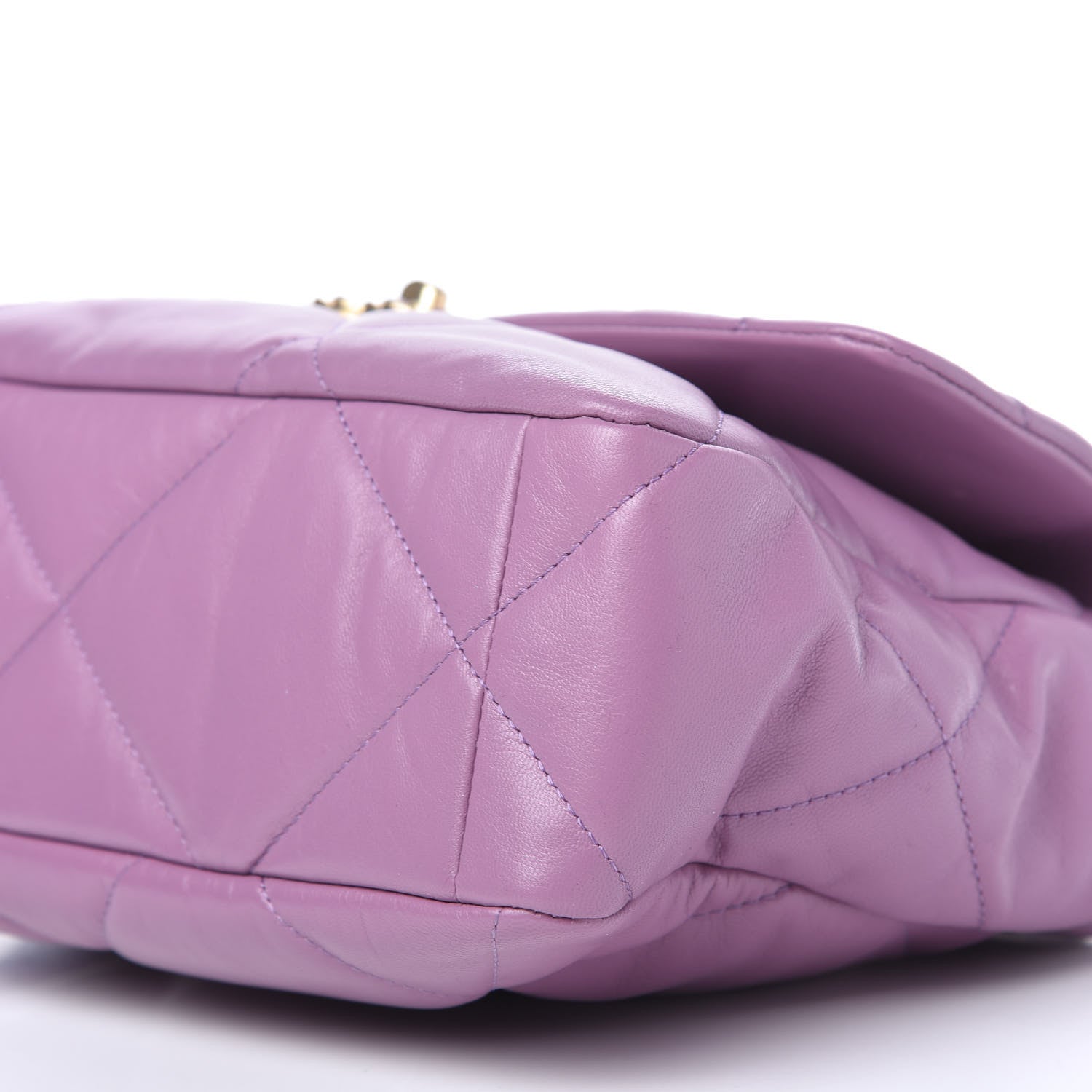 Chanel Goatskin Quilted Large Chanel 19 Flap Purple 7 of 10