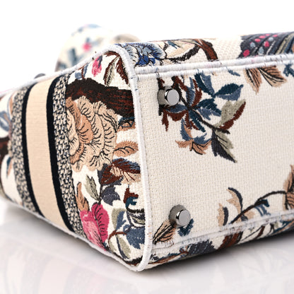 Christian Dior Canvas Jardin D'Hiver Embroidered Medium Lady D-Lite Ecru Multicolor 7 of 9