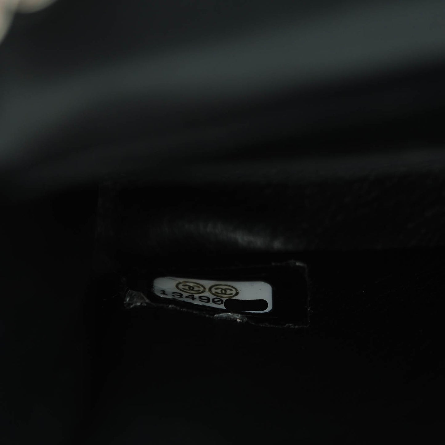 Patent Quilted Brilliant Wallet On Chain WOC Black