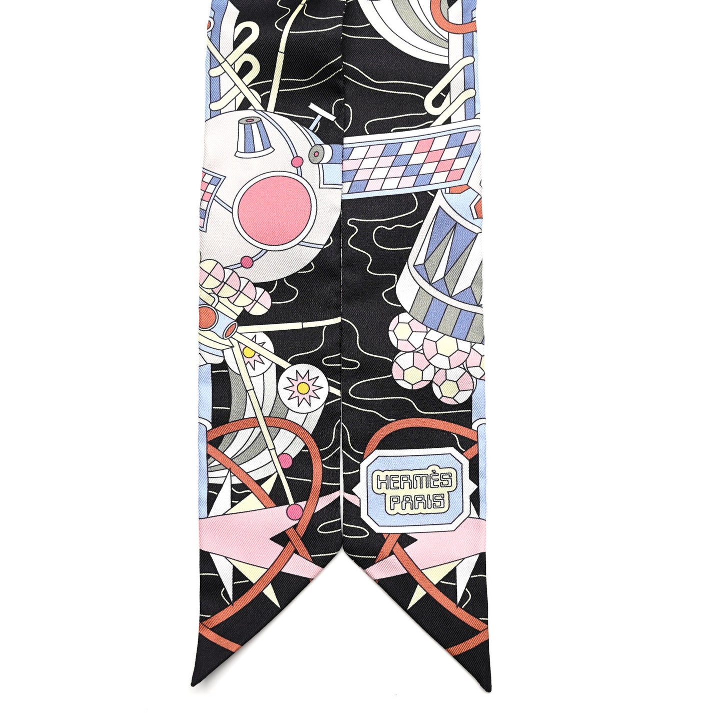 Silk Odyssey Twilly Black Bleu Ciel Rose