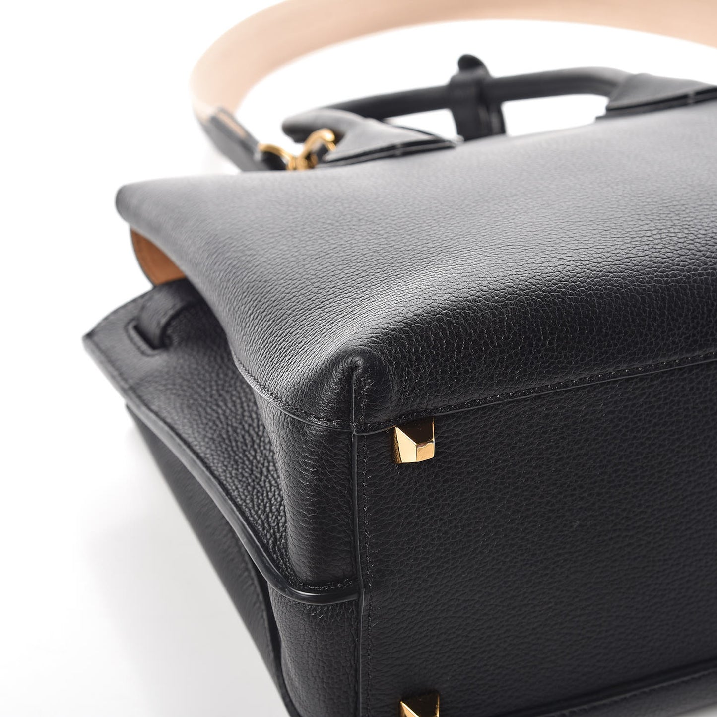 Grained Calfskin Medium Milla Tote Black