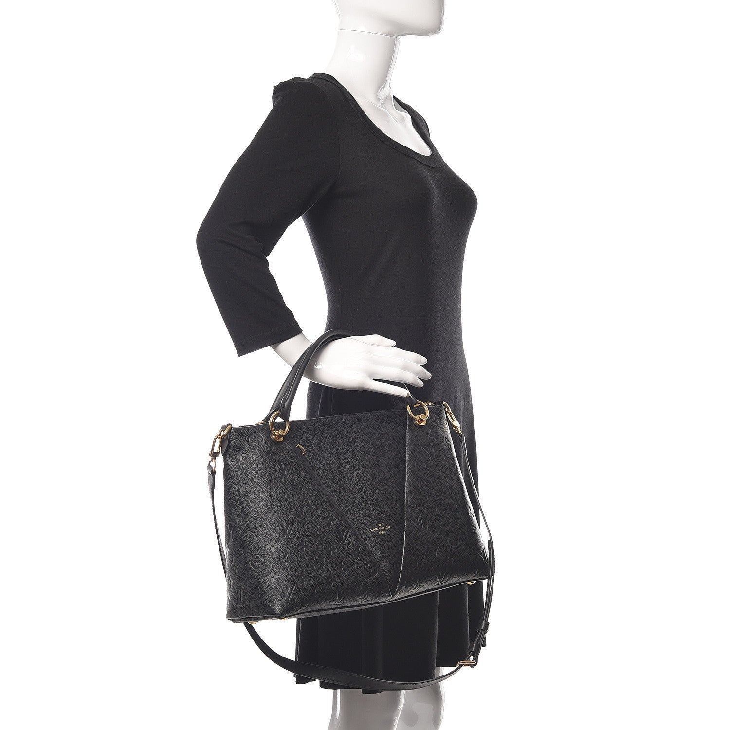 Louis Vuitton Empreinte V Tote MM Black 2 of 8