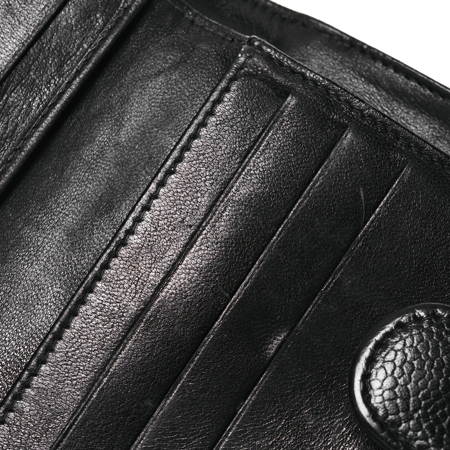 Caviar Timeless CC Compact French Wallet Black