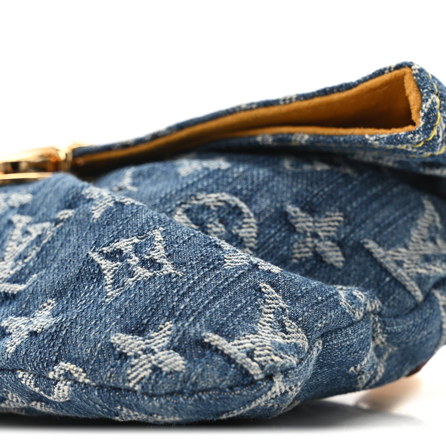 Louis Vuitton Monogram Denim Pochette Plat Clutch Blue 9 of 9