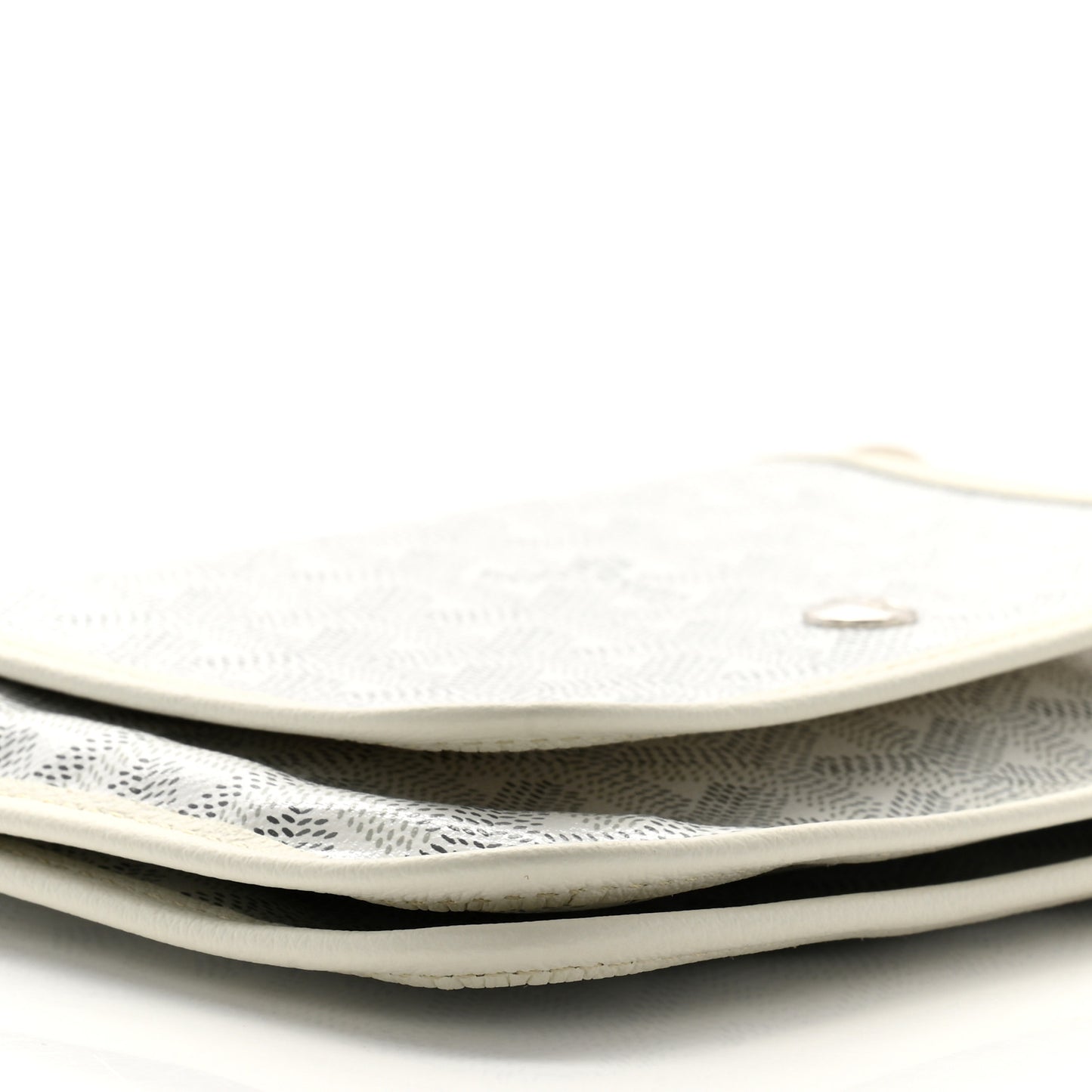 Goyardine Plumet Wallet Clutch White