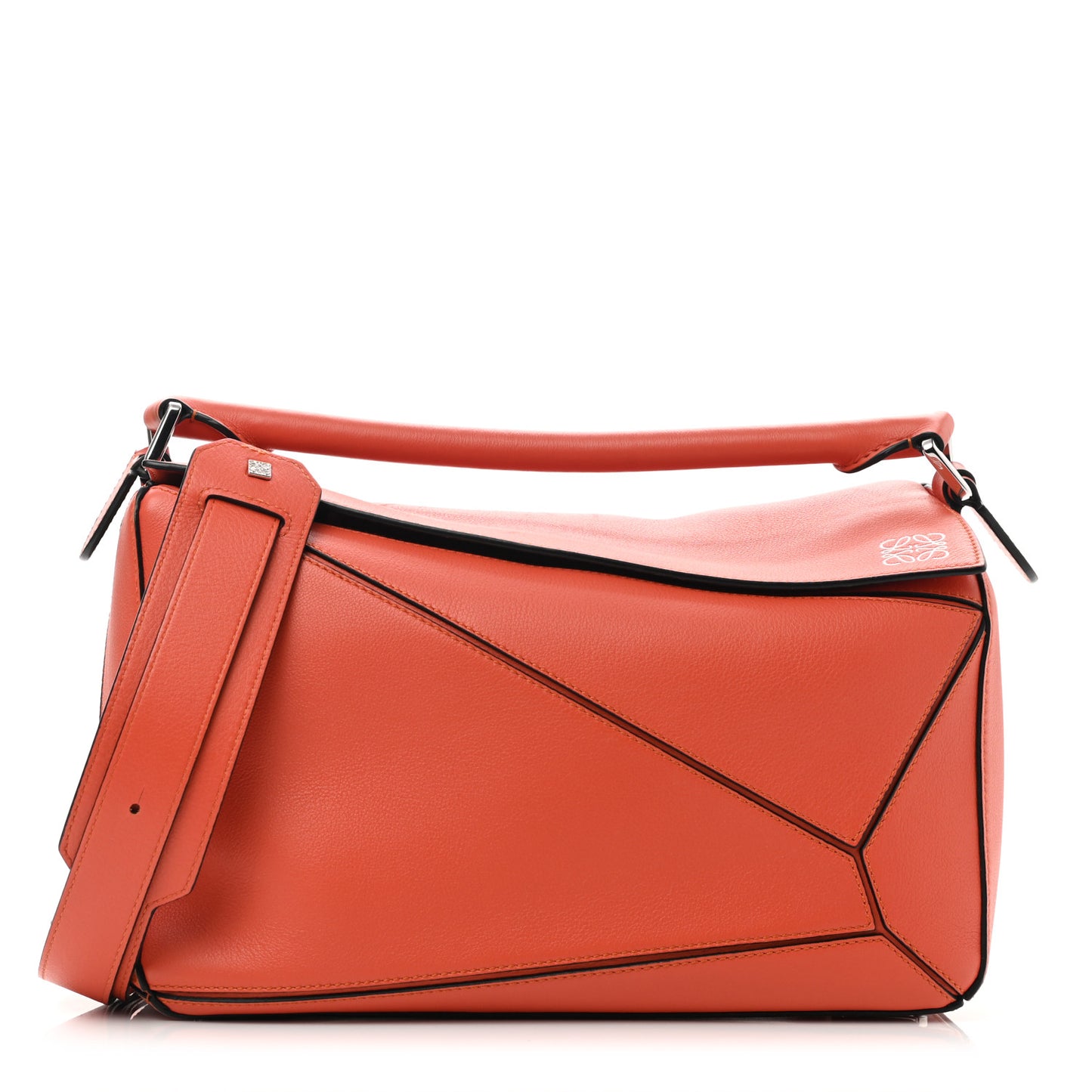 Calfskin Medium Puzzle Bag Coral
