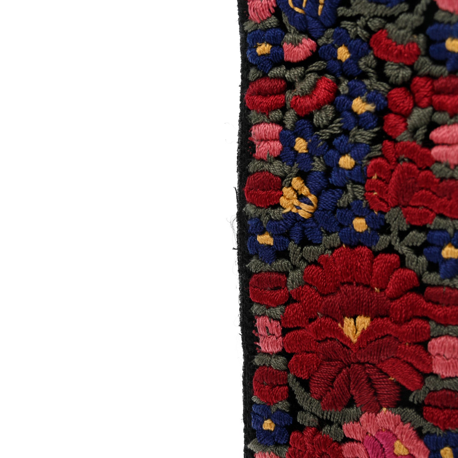 Christian Dior Lambskin Canvas Embroidered Floral Shoulder Strap Multicolor 6 of 6