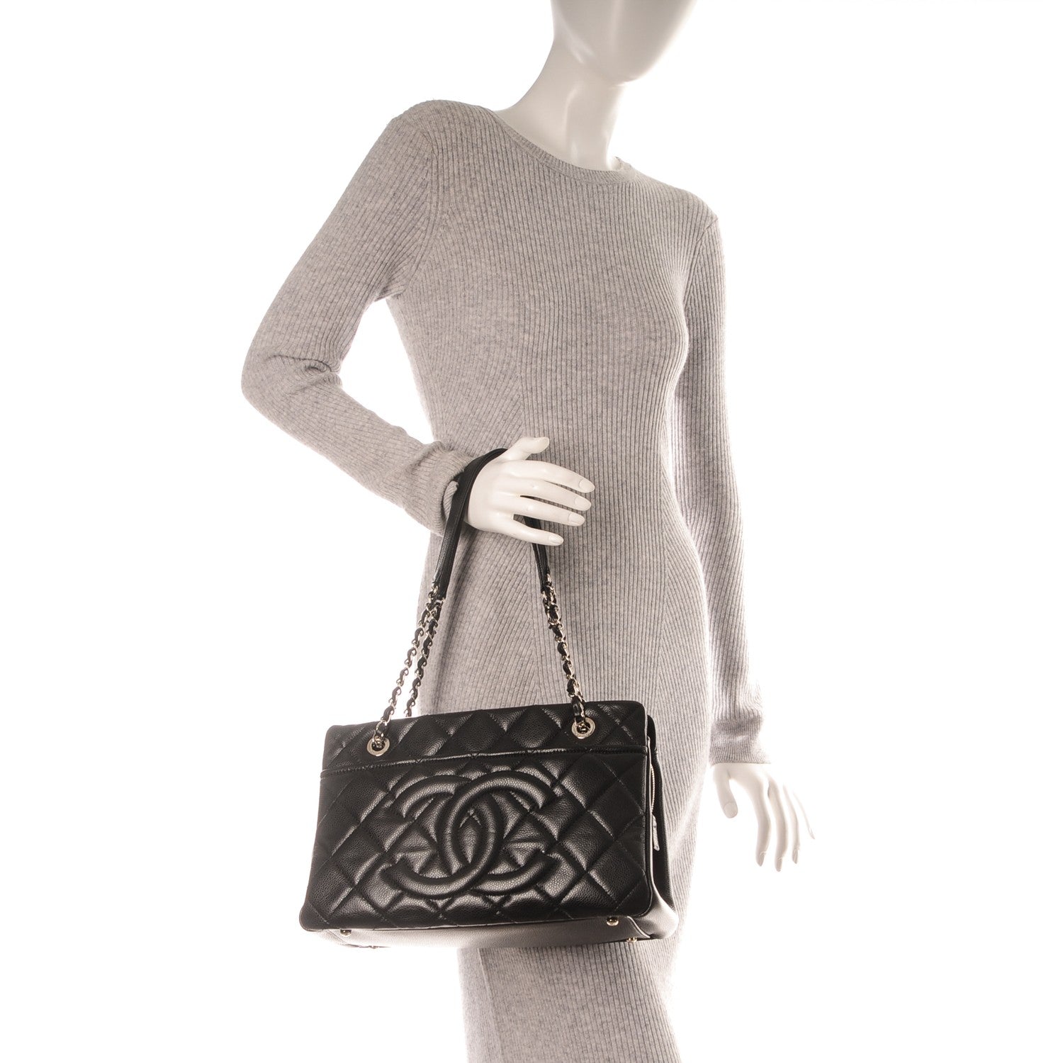 Chanel Caviar Timeless CC Soft Tote Black 2 of 7