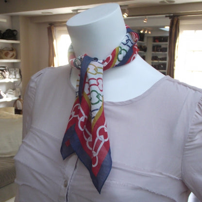 Louis Vuitton Cotton Velvet Chain Bandana Rouge 2 of 5