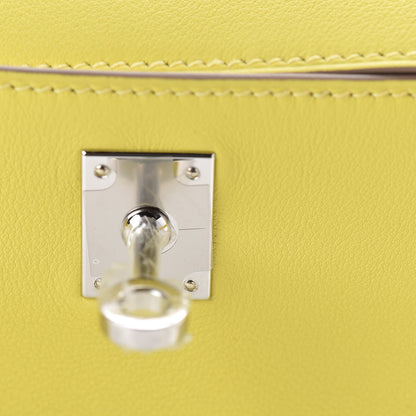 Hermes Swift Kelly Pochette Clutch Lime 17 of 19