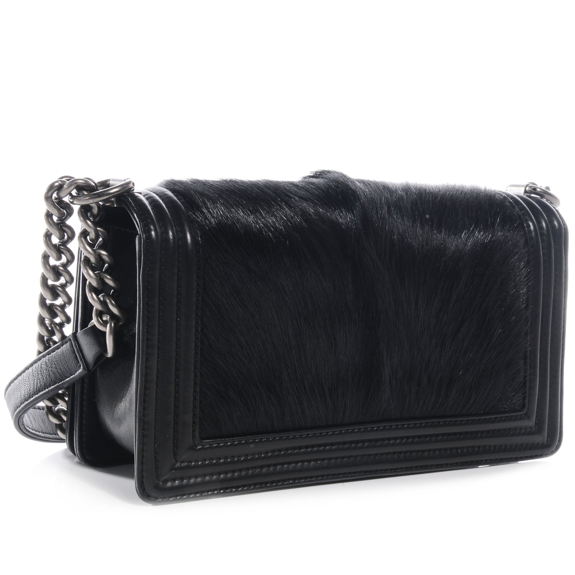 Chanel Goat Hair Medium Celtic Boy Flap Black 3 of 8