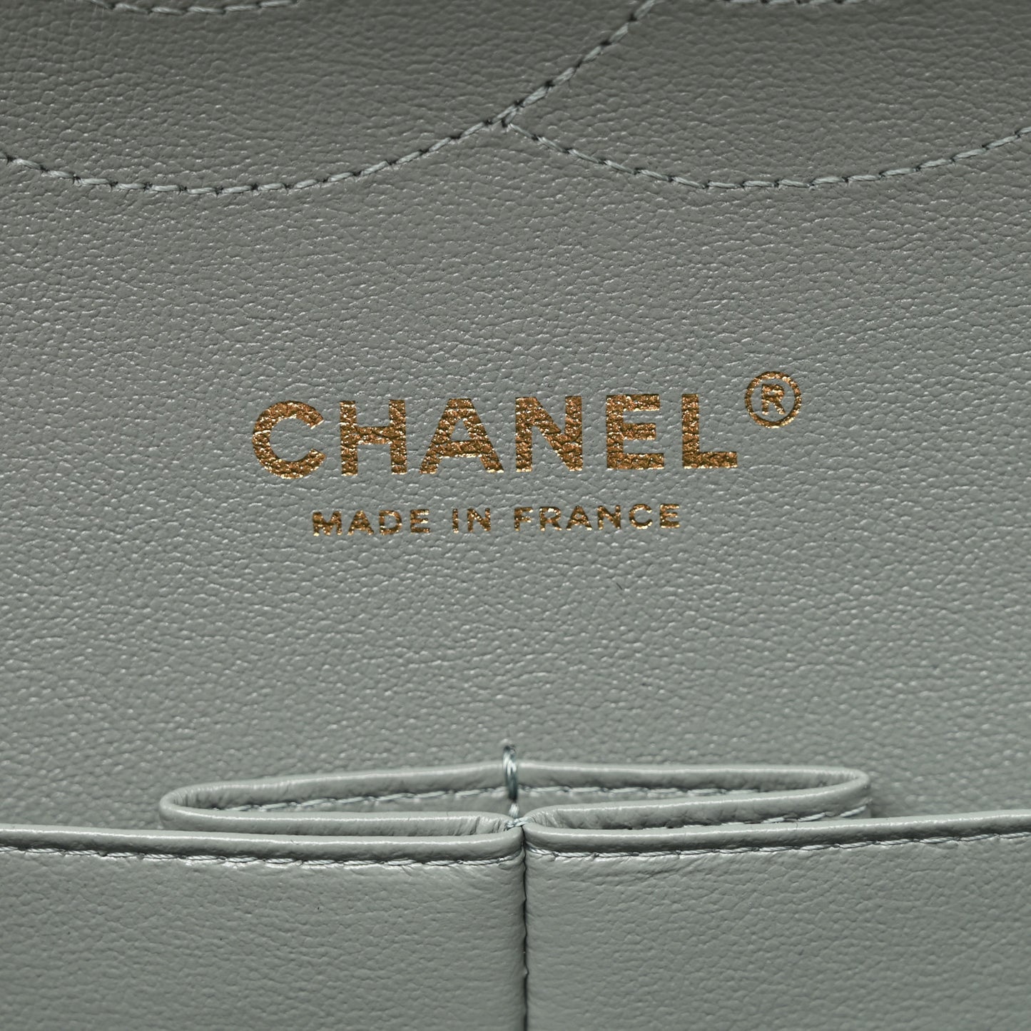 Caviar Quilted Jumbo Double Flap Light Blue