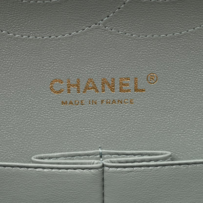 Chanel Caviar Quilted Jumbo Double Flap Light Blue 6 of 10