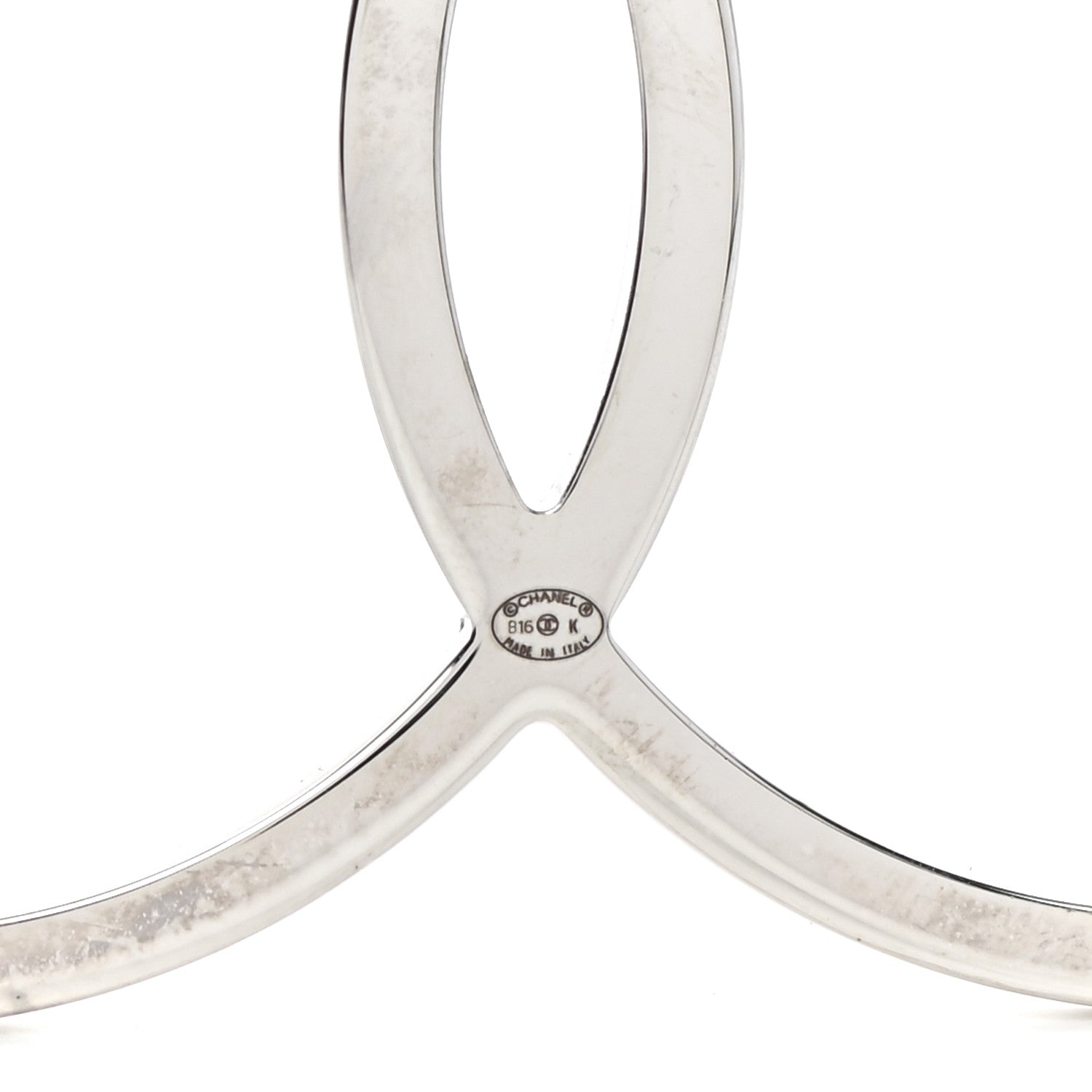 Chanel Strass Crystal Peace Sign Emoji Brooch Silver 4 of 5