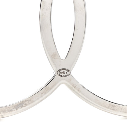 Chanel Strass Crystal Peace Sign Emoji Brooch Silver 4 of 5