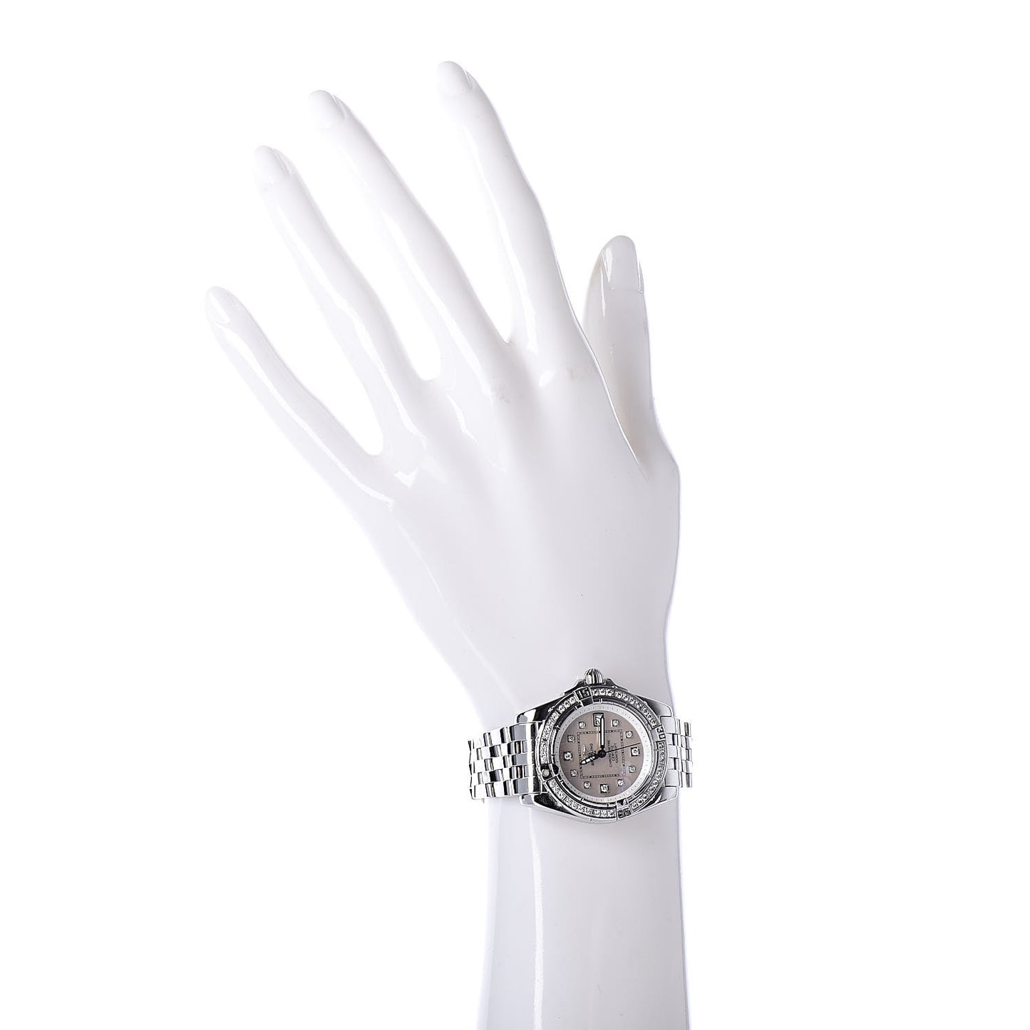 Stainless Steel Diamond Mother of Pearl 32mm Lady Cockpit Quartz Watch A71356