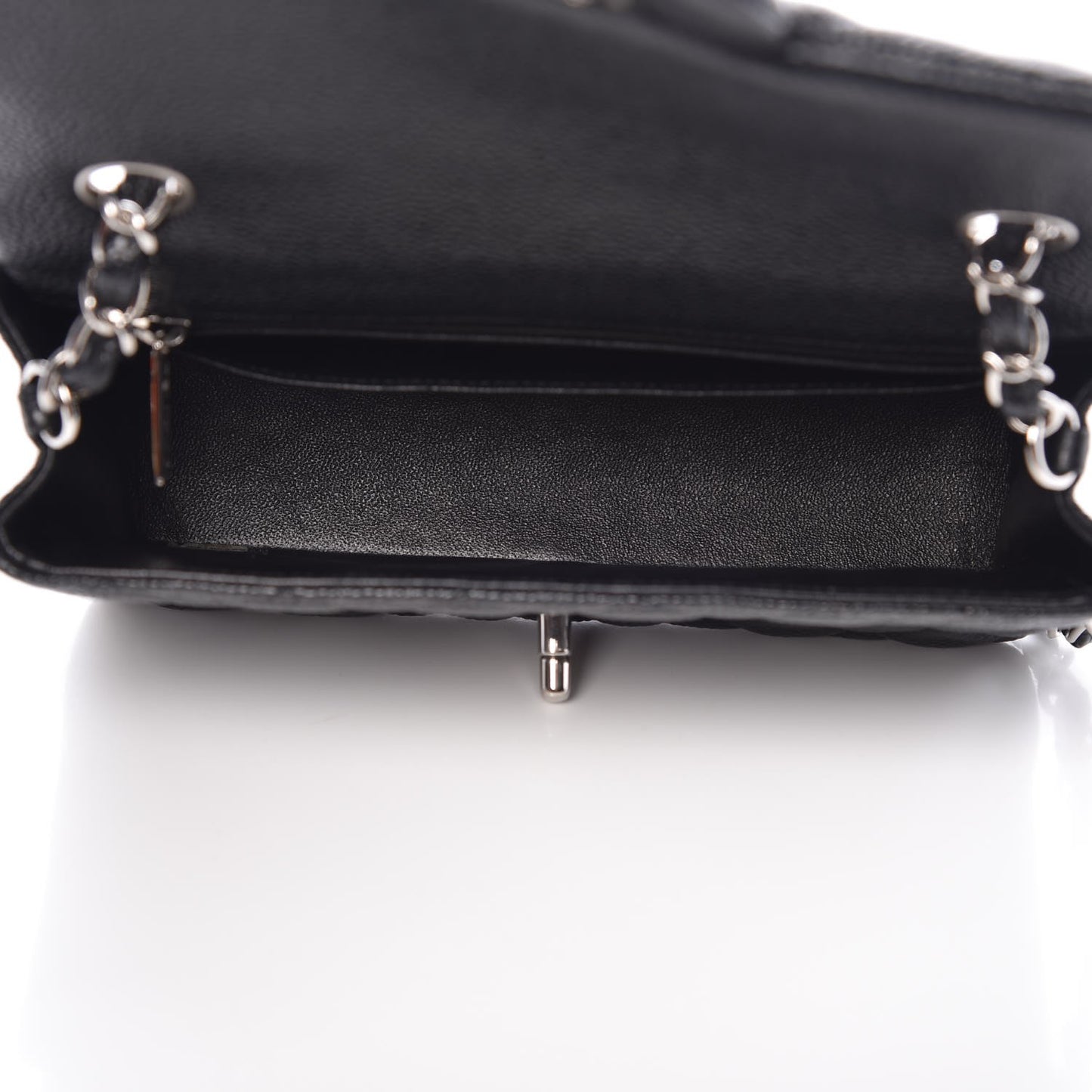 Caviar Quilted Mini Rectangular Flap Black