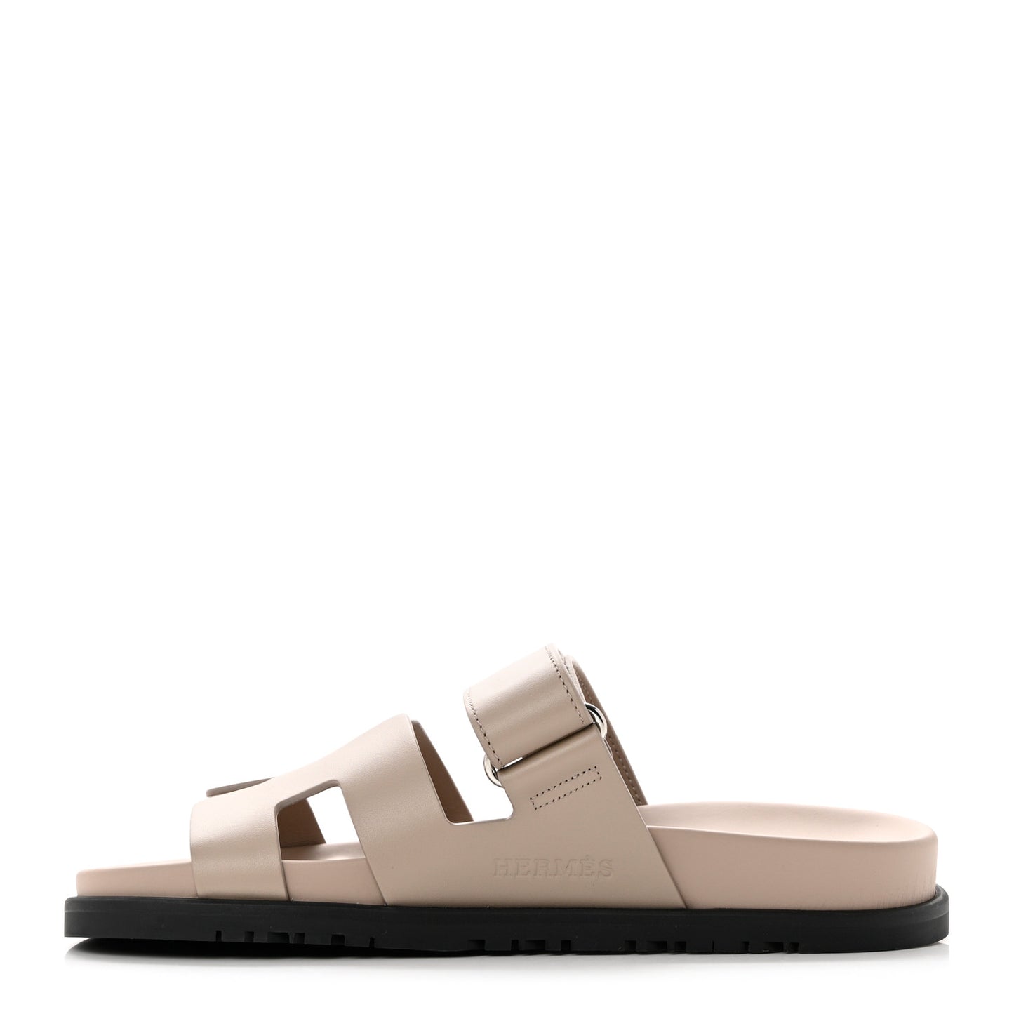 Calfskin Womens Chypre Sandals 37.5 Beige Mastic