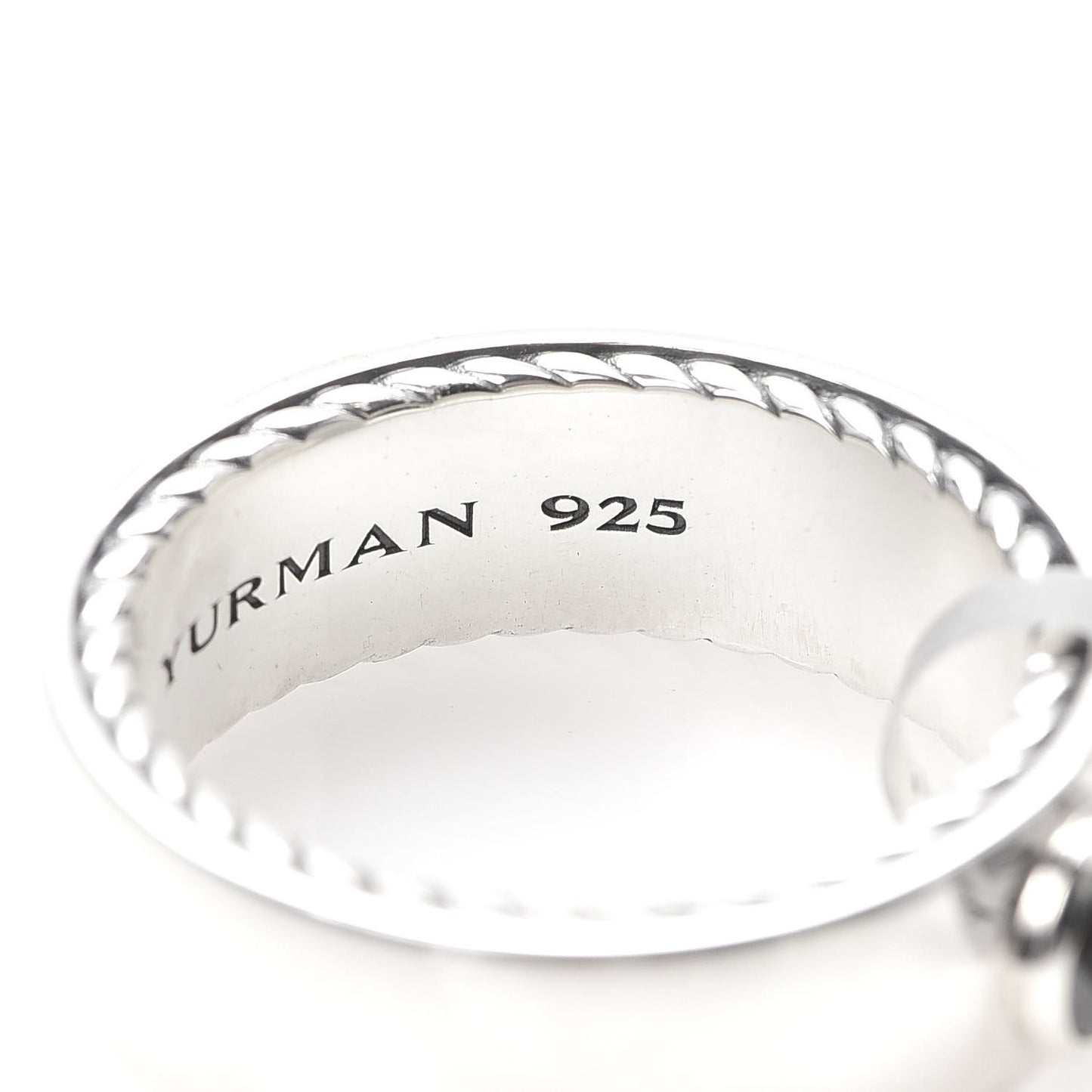 Sterling Silver Black Diamond 8mm Streamline Band Ring 65 11