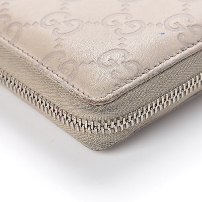 Gucci Guccissima Large Twins Zip Around Wallet White 12 of 17