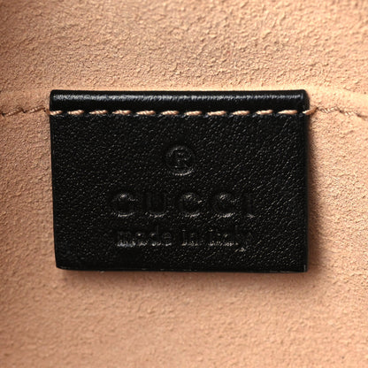 Gucci Calfskin Matelasse Mini GG Marmont Chain Shoulder Bag Black 6 of 8