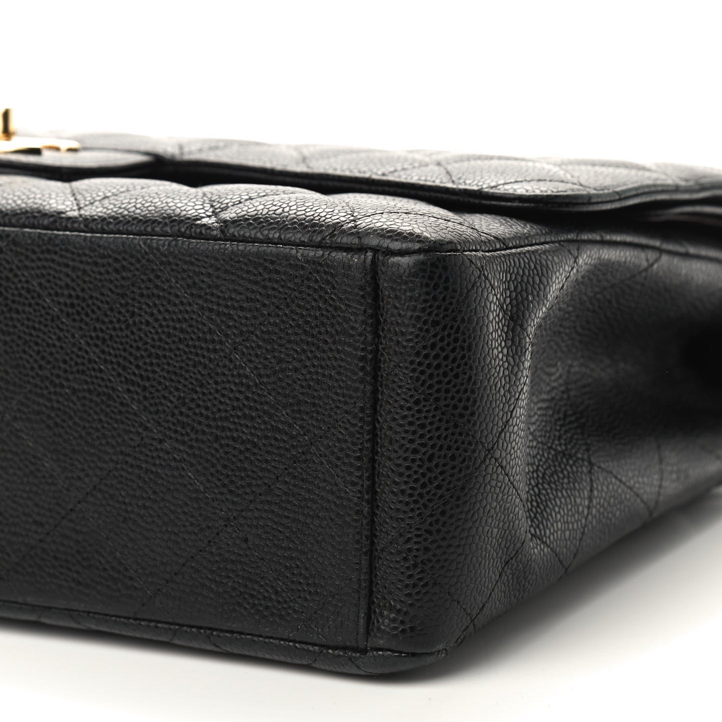 Caviar Quilted Maxi Double Flap Black