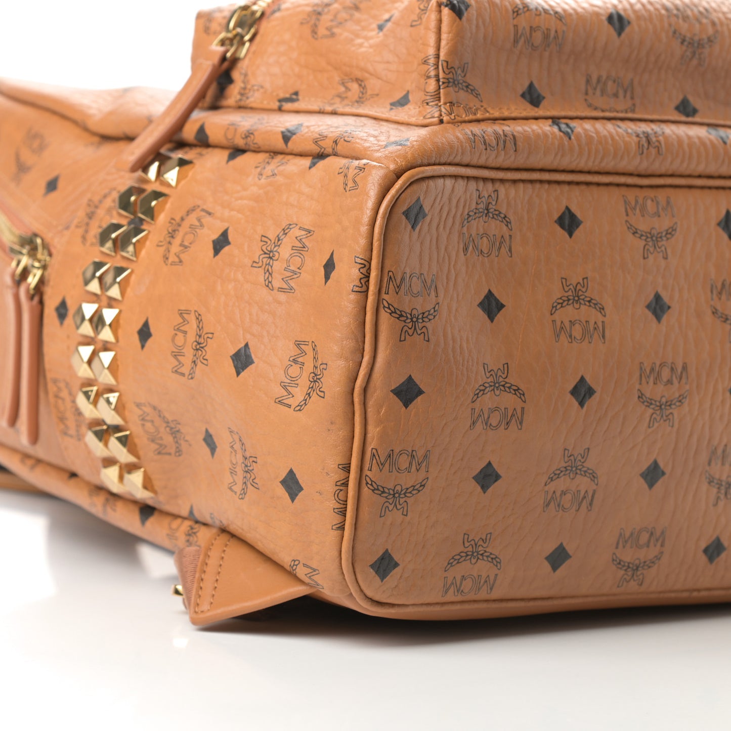 Visetos Medium Side Studs Stark Backpack Cognac