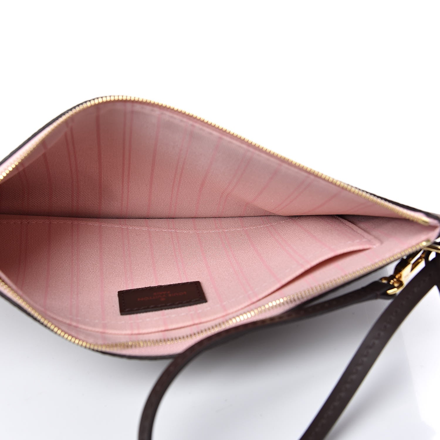 Louis Vuitton Damier Ebene Neverfull MM GM Pochette Rose Ballerine 4 of 6