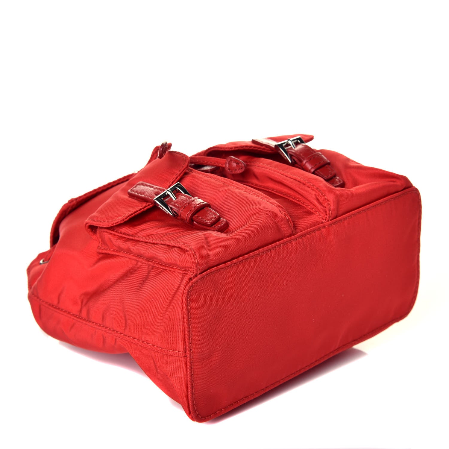 Prada Nylon Vela Mini Crossbody Backpack Rosso 4 of 8