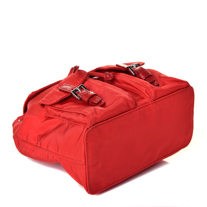 Prada Nylon Vela Mini Crossbody Backpack Rosso 4 of 8