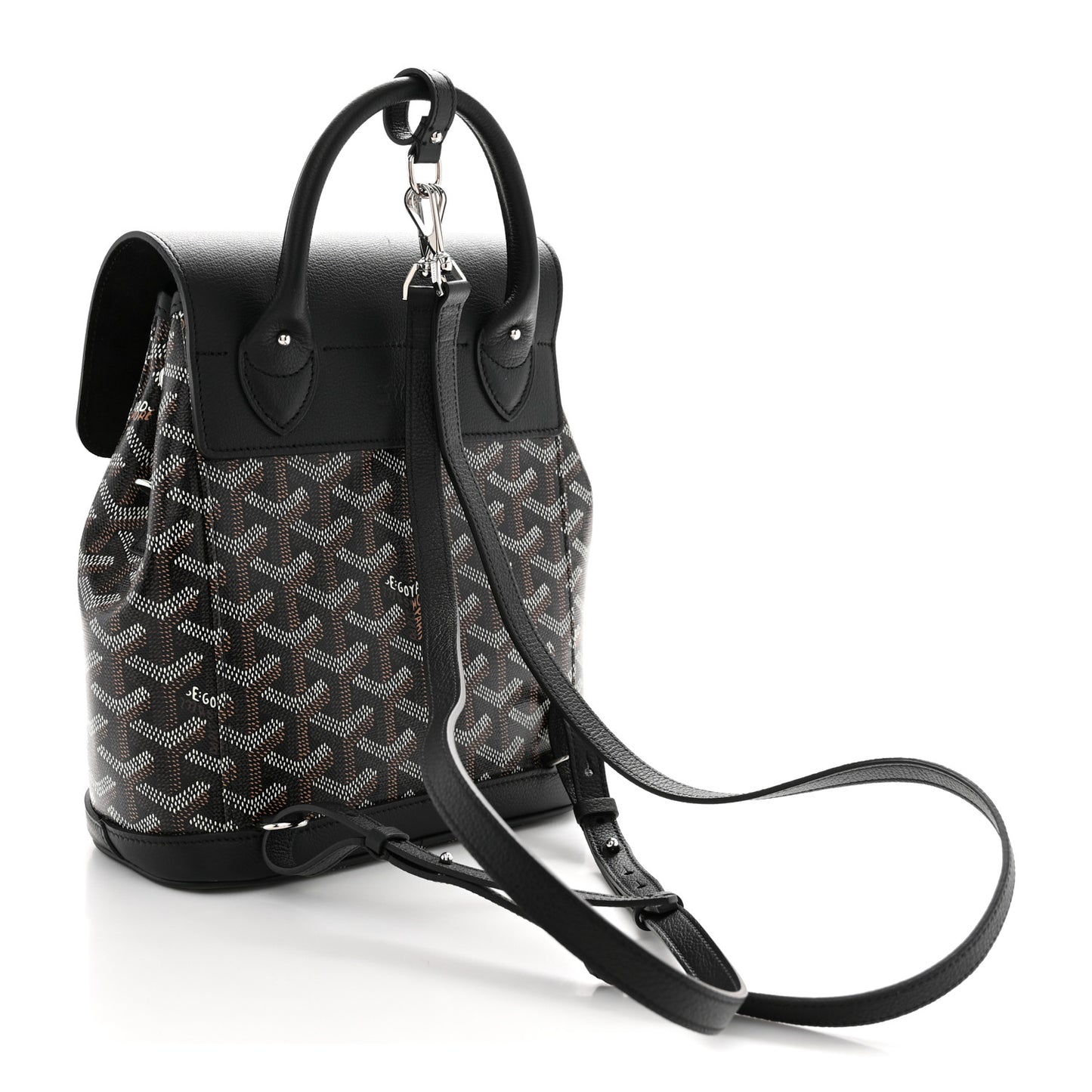 Goyardine Calfskin Mini Alpin Backpack Black