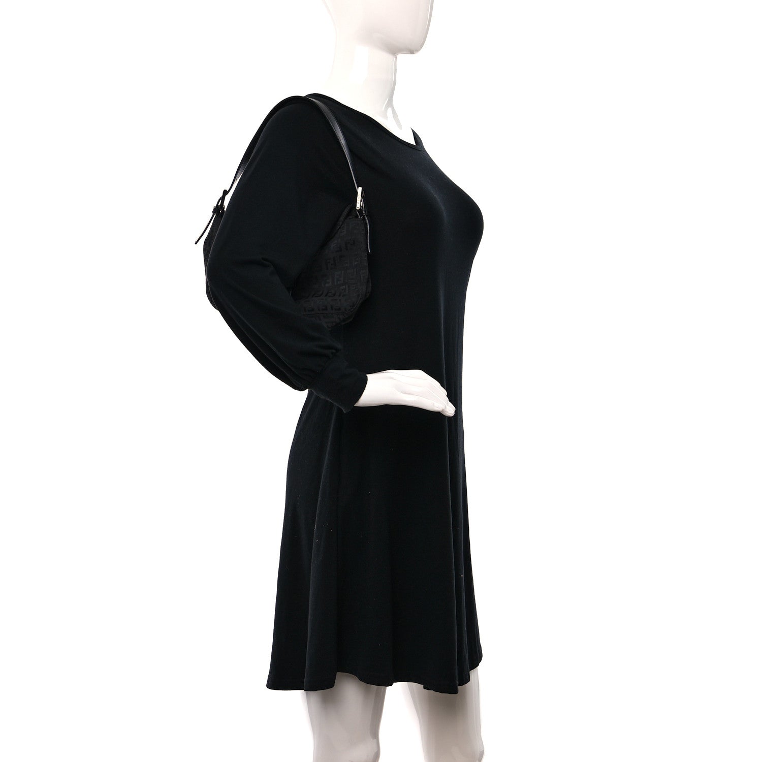 Fendi Zucchino Baguette Black 2 of 8