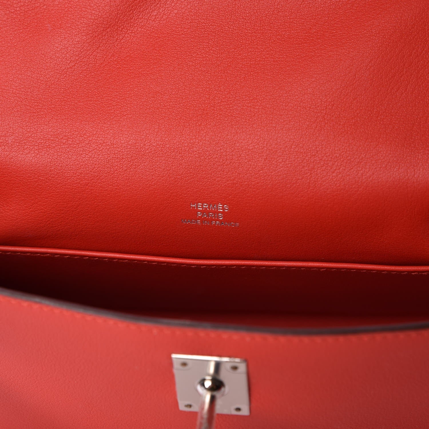 Hermes Swift Kelly Pochette Clutch Rouge Tomate 13 of 26