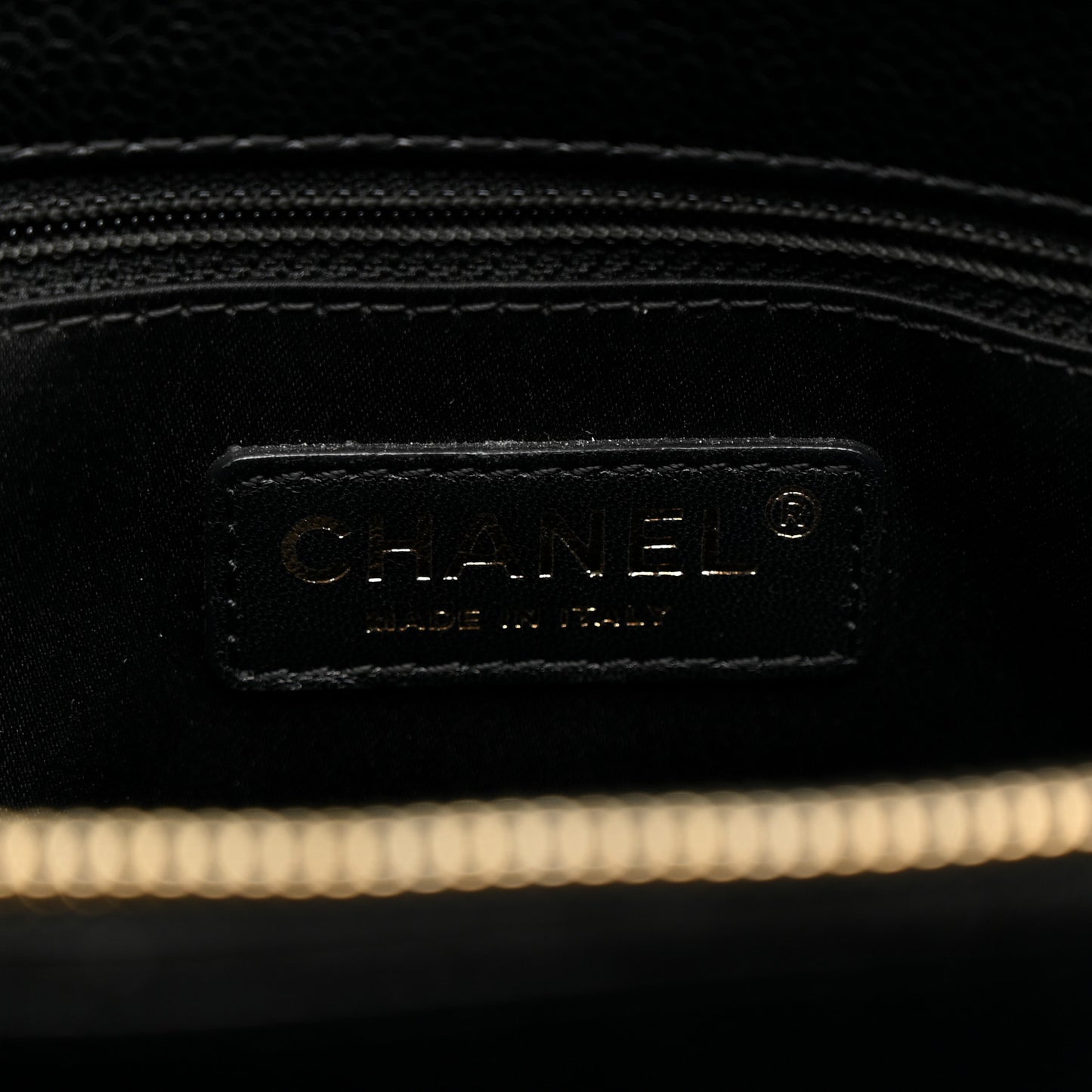 Caviar Quilted Grand Shopping Tote GST Black