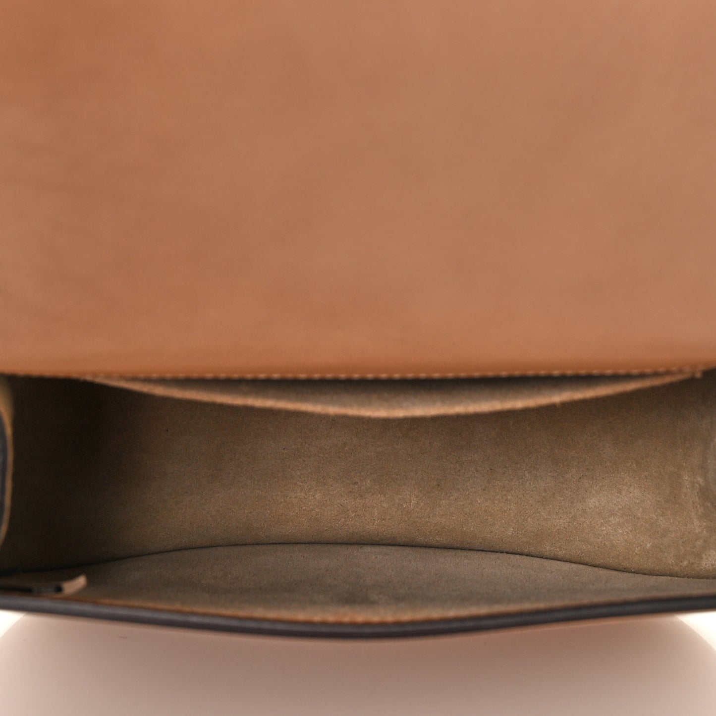 Calfskin Suede Medium Nile Bracelet Bag Biscotti