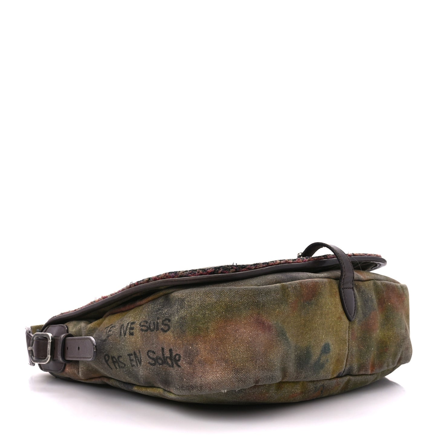Washed Toile Graffiti On The Pavements Messenger Khaki Multicolor