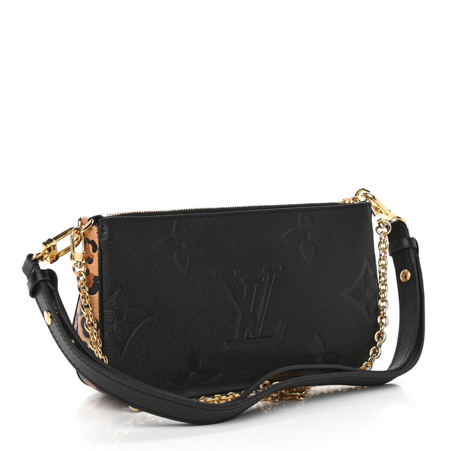 Louis Vuitton Empreinte Monogram Giant Wild At Heart Multi Pochette Accessories Black 3 of 11