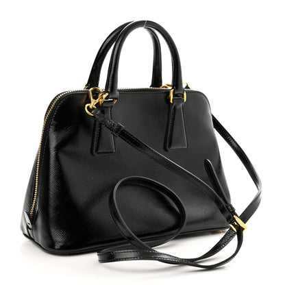 Prada Saffiano Vernice Mini Promenade Tote Black 2 of 8