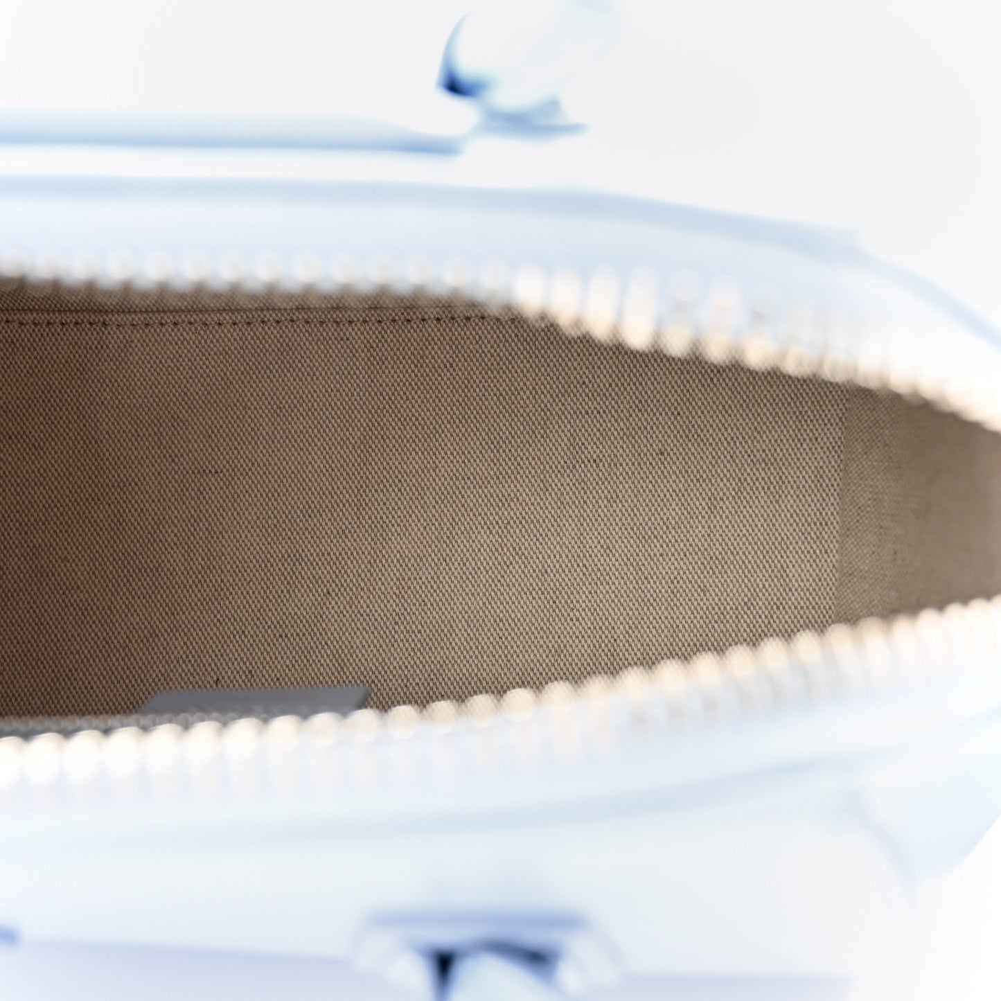 Shiny Lord Calfskin Mini Antigona Baby Blue