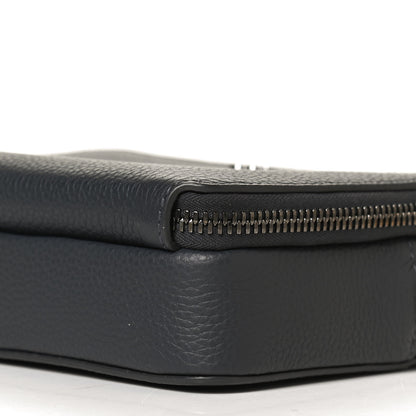 Christian Dior Grained Calfskin Double Zip Crossbody Pouch Black 9 of 9