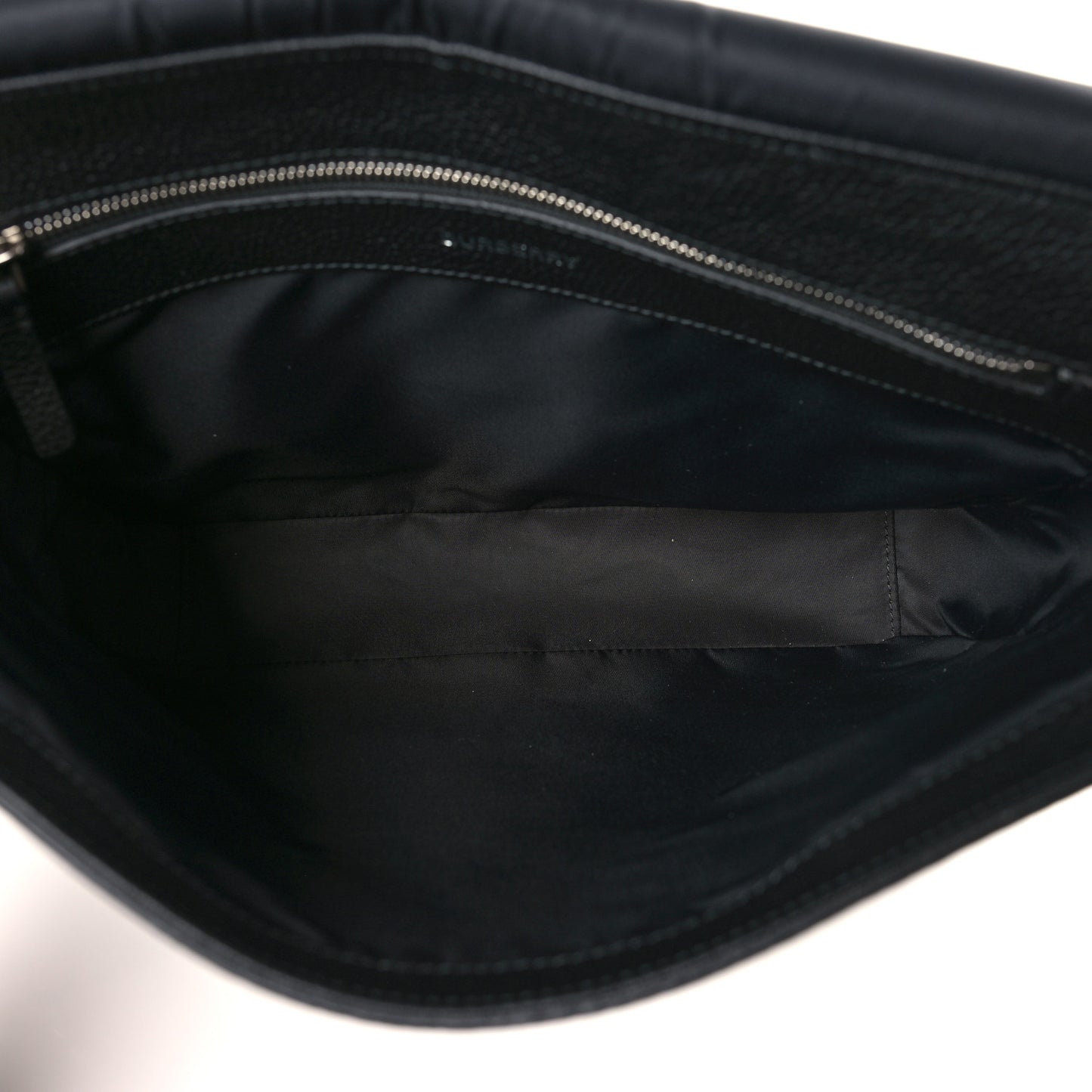 Grainy Calfskin Embossed Bruno Messenger Black