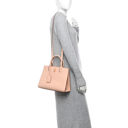 Burberry Grainy Calfskin Mini Frances Tote Peach Pink 2 of 11