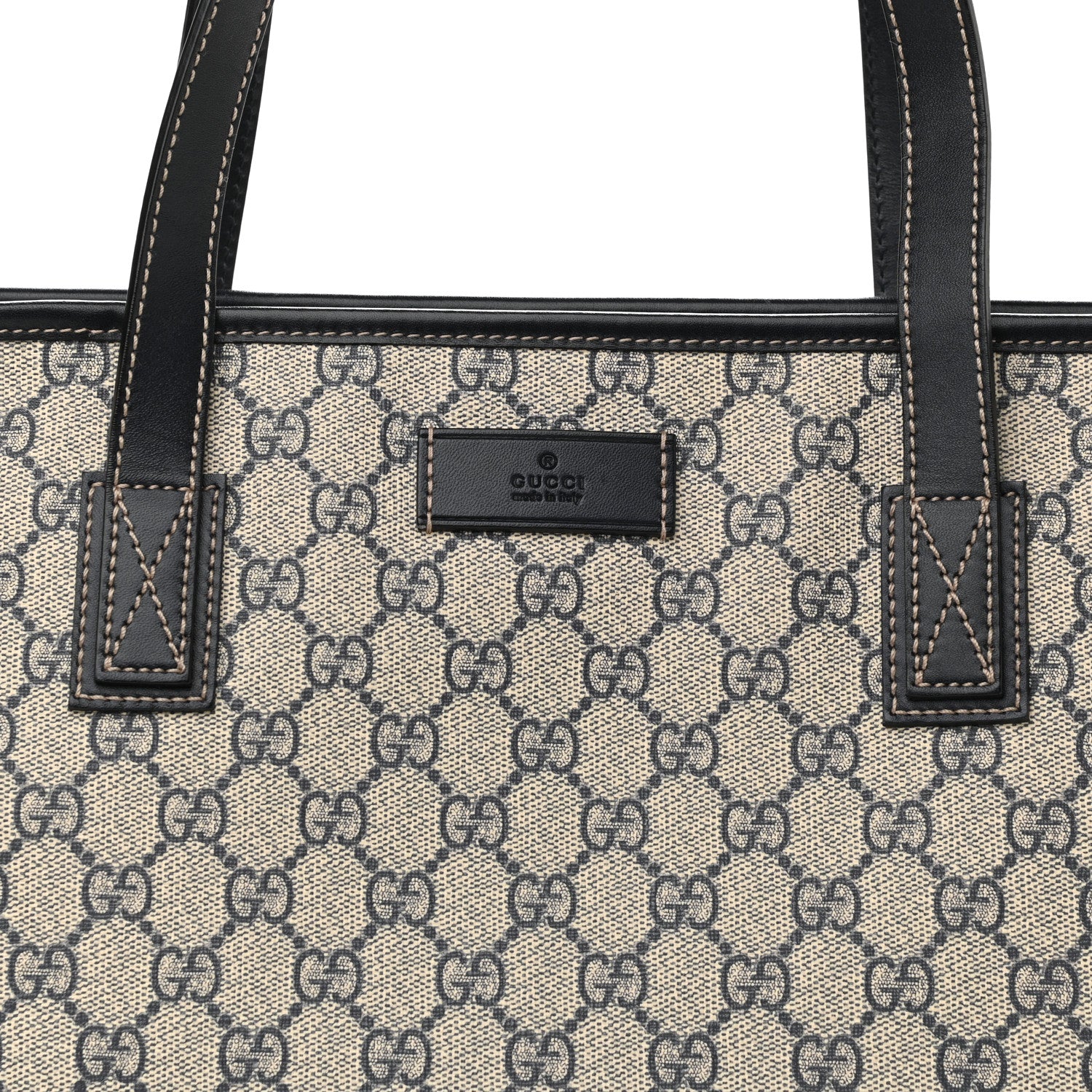 Gucci GG Supreme Monogram Medium Zippered Shopping Tote Navy 8 of 11