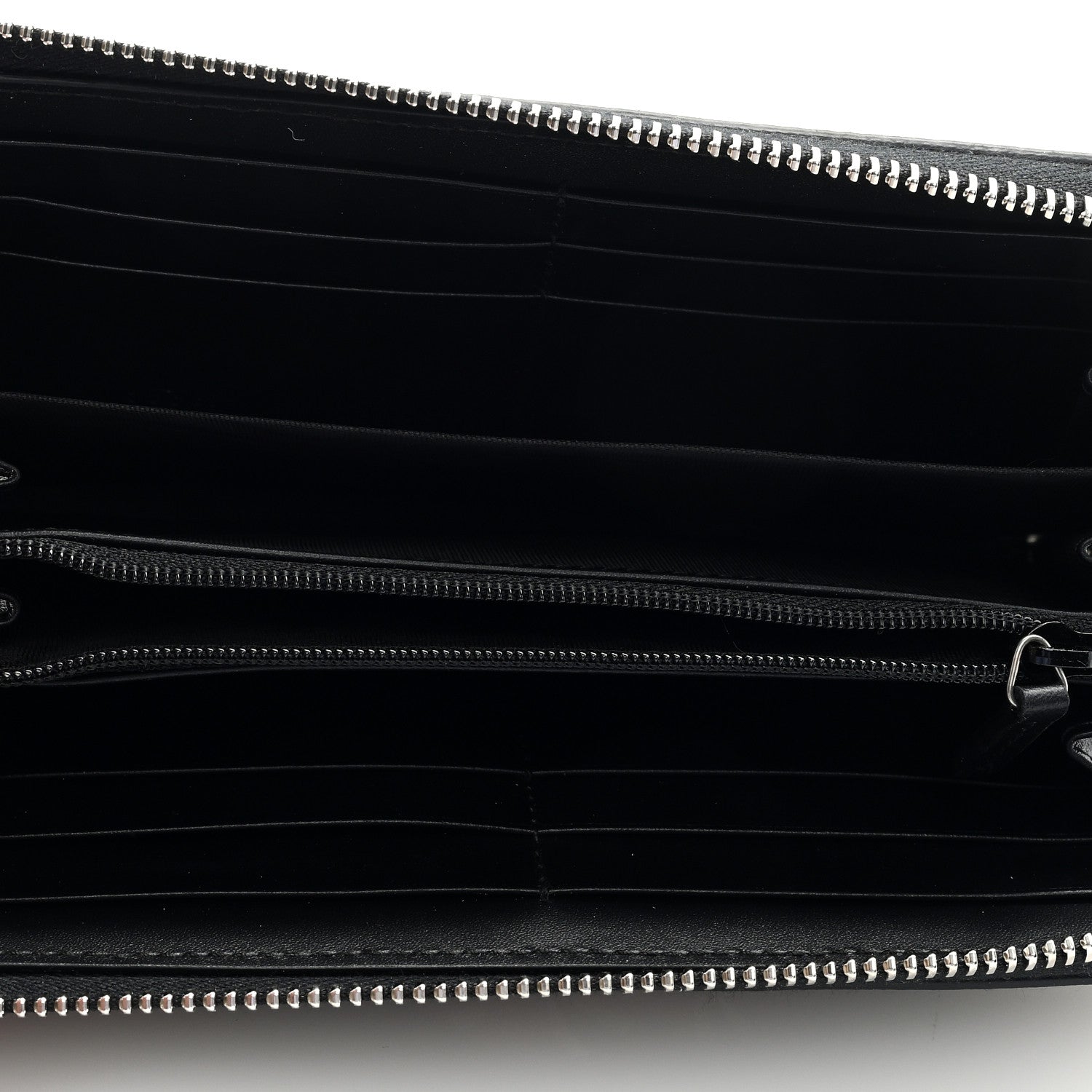 Gucci GG Supreme Monogram Kingsnake Zip Around Wallet Black Grey 5 of 6
