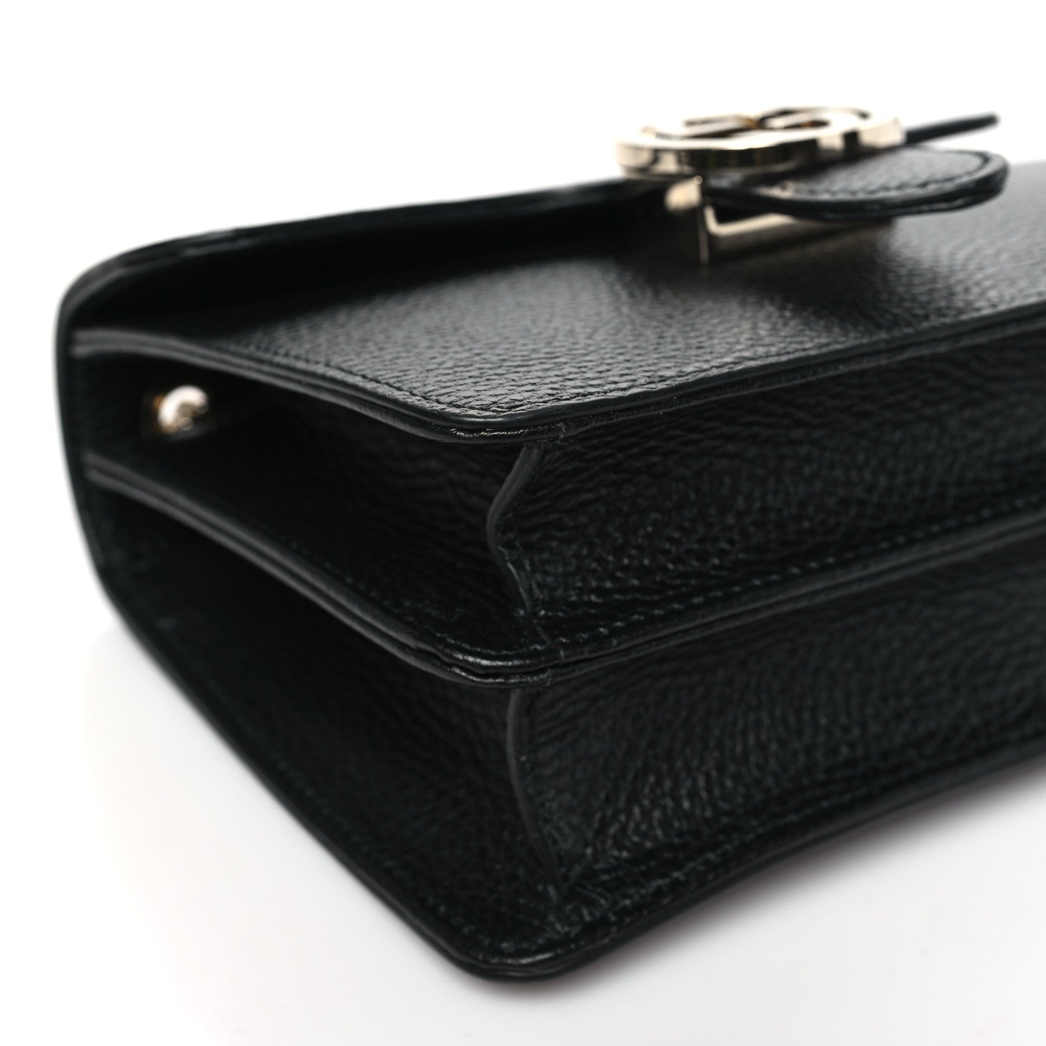 Gucci Dollar Calfskin Small Interlocking G Shoulder Bag Black 9 of 10
