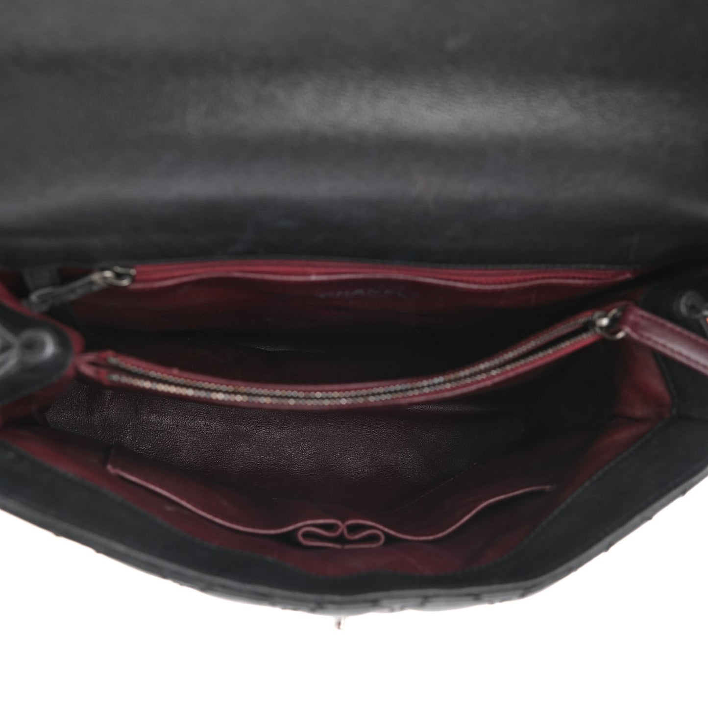 Caviar Lizard Quilted Large Coco Handle Flap Black