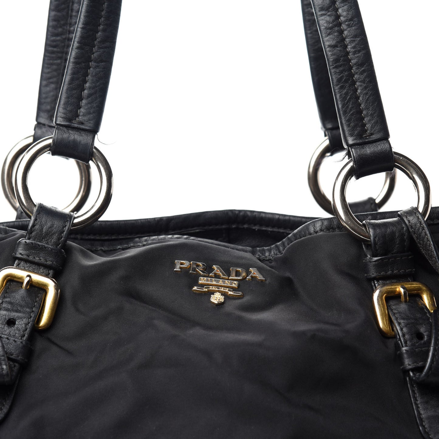 Saffiano Tessuto Nylon Tote Black