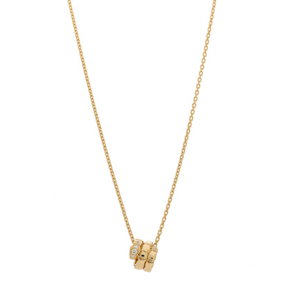 Bulgari 18K Yellow Gold Diamond Serpenti Viper Demi Pave Pendant Necklace 1 of 7